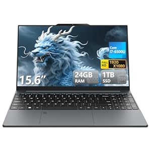 2025 Laptop para juegos, laptop de 15.6 pulgadas con Core-i7, laptops 24GB DDR4 1TB SSD, laptops con teclado retroiluminado, desbloqueo por huella dactilar, laptop para estudiantes/trabajo