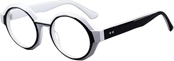 Fashion Acetate Reading Glasses Round Irregular Eyeglasses Frames Nerd Men Women Full Rim Vintage