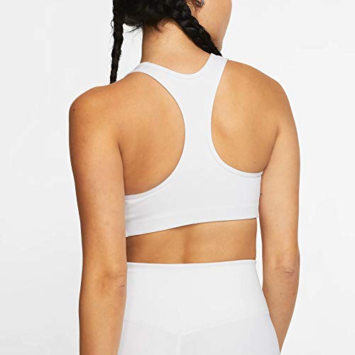 Nike Swoosh Women's Medium-Support 1-Piece Pad Sports Bra BV3636-100 Size XS White/Black