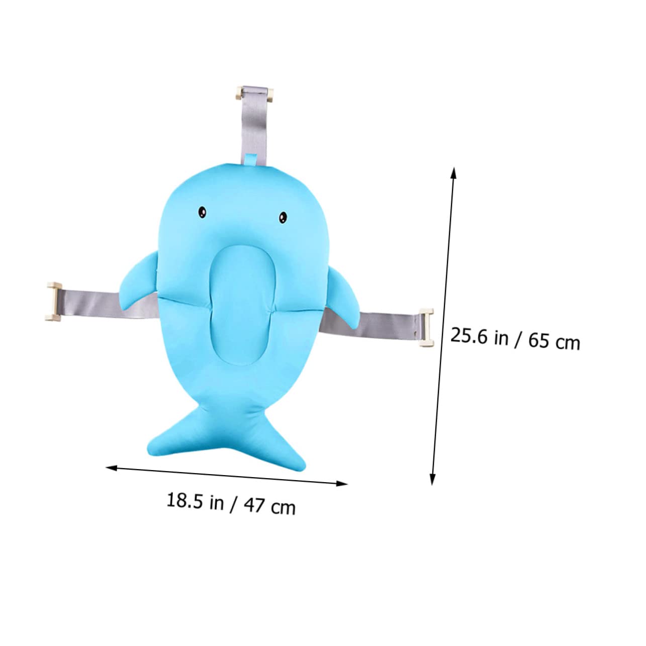 Whale Shaped Infant Bath Cushion for Newborns Non-Slip Toddler Bath Mat Adjustable Baby Shower Support Soft Waterproof Material for Bathtub Use