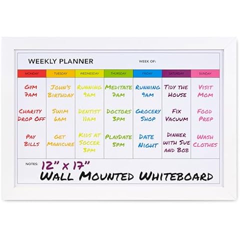 Kraftex Weekly Dry Erase Wall Planner Cover
