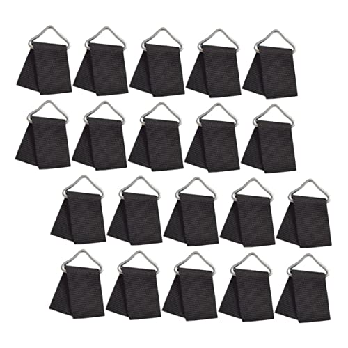 POPETPOP 20Sets Metal Trampoline Triangle Buckles and Replacement Webbing Sturdy V Shaped Rings for Trampoline Accessories for Outdoor Activities and Enhanced Jumping