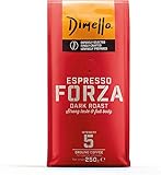Dimello Forza Espresso Ground (250g) - Premium Arabica & Robusta, Strong & Full-Bodied Dark Roast