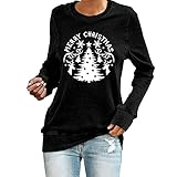 Leinen Tops Fur Damen 3XL Damen Pilz Stickerei Pullover Sweatshirt Y2K Langarm Pullover Tunika Casual Rundhals Hoodie Tops 90S Streetwear Stehkragen Damen Tops Sommer Tunika Top Damen Sommer