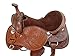 Western Rodeo Saddle Barrel Racing Pleasure Trail Ride Leather Tack Set 15 16 17 Solid Wood Tree FQHB (16 Inch)