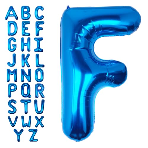 SULALABOO 40 Inch Blue Letter F Balloon Big Foil Helium Letter Balloons A-Z