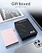 QLD RFID Wallet Women - Small Slim Trifold Wallet Anti-Theft Pop up Card Holder, Minimalist, Ultra Thin, Front Pocket, Premium Leather, 9-11 Cards Capacity | ID Window | Cash Slot
