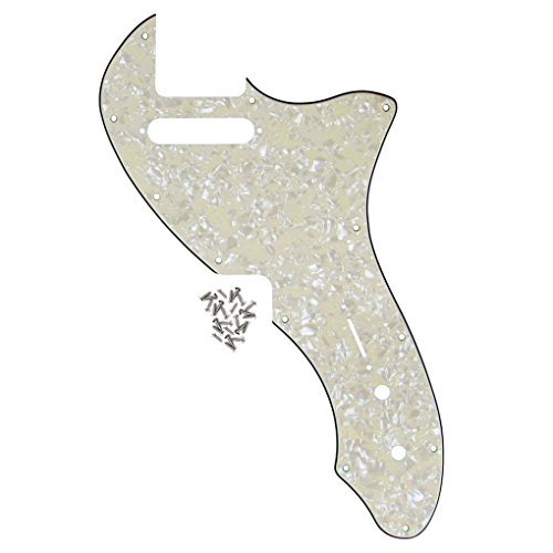 IKN 12 agujeros de tornillo TL Thinline Pickguard Re-Issue Style Placa de rayado para TL TE Thinline 69 RI USA original fabricado en EE. UU., 4 capas Age Pearl