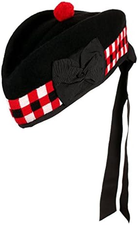 Pure Wool Diced Glengarry Military Hat 