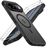 iVoler Cover Magnetica per Google Pixel 11 Pro con 2 Pezzi Pellicola Vetro Temperato,[Compatibile con MagSafe] Custodia Traslucida Posteriore Sottile Anti-Impronte Case, Opaca Nero