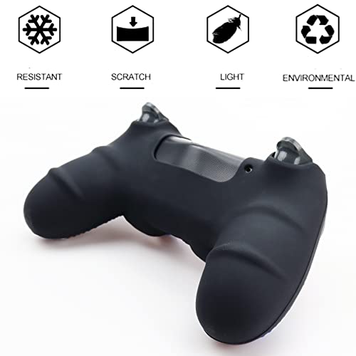 Image of Silicone Skin for Ps4 Controller, 1pc Anti-Slip Shell Cover Case with 10 Joystick Grips for Playsation 4 / Slim /Pro Dualshock 4 Controller Wireless Gamepad(PS4 Controller #6)