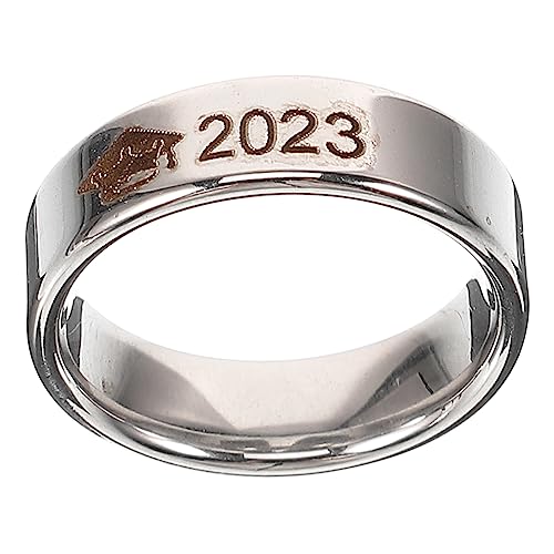OATIPHO Anillo De Graduación Anillo Unisex Diseño Elegante Para Fiesta De Graduación