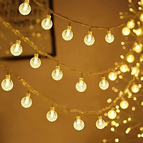 Buy MoonlitDreams Crystal Ball Decorative LED Fairy String Light 14 LED 3 Meter Crystal Goti LED String Light for Indoor Outdoor Decoration Light (Warm White, Plug-in) at Rs. 279