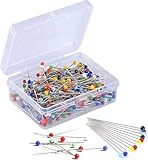 MINTHE™ Sewing Pins - 100 Pack, Coloured Heads, Dressmaking & Quilting Pins