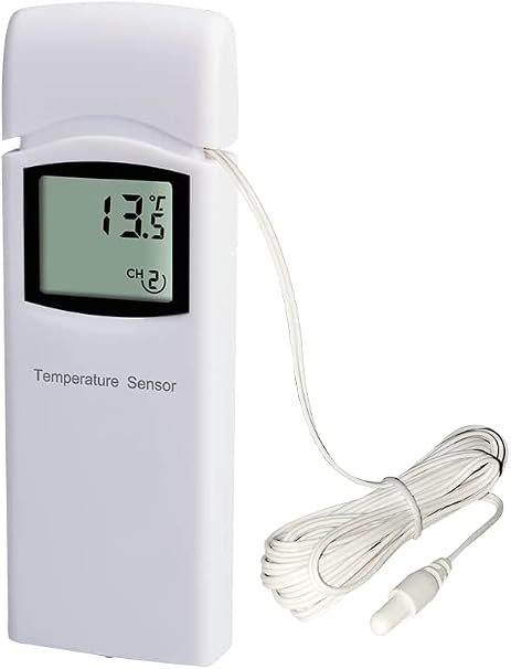 ECOWITT WN30BL Wireless Multi-Channel Thermometer with 3 Meters / 10ft Waterproof Probe Sensor for Home, Garden, 915 MHz