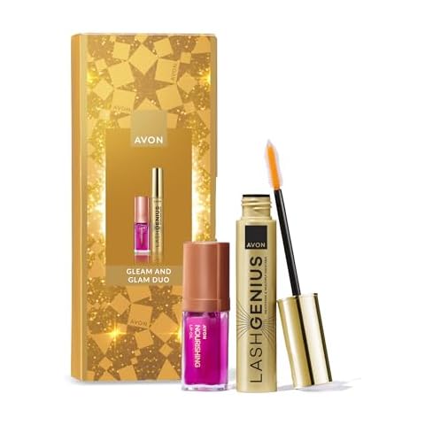 AVON Gleam and Glam Gift Set with Lip Oil and Mascara Cover