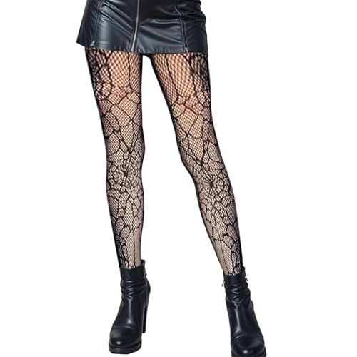 Image of Dohia Fishnet Tights Women Fishnet Stocking Patterned Tights Thigh-High Black Socks Lace Leggings Pantyhose ST1-WSJTAWW