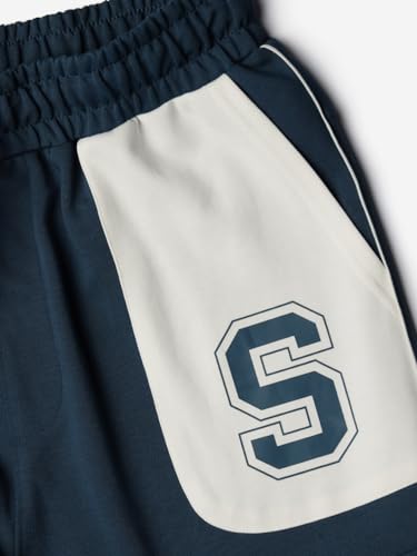 Image of The Souled Store Varsity Utility Men and Boys Pull On Cotton Oversized Joggers