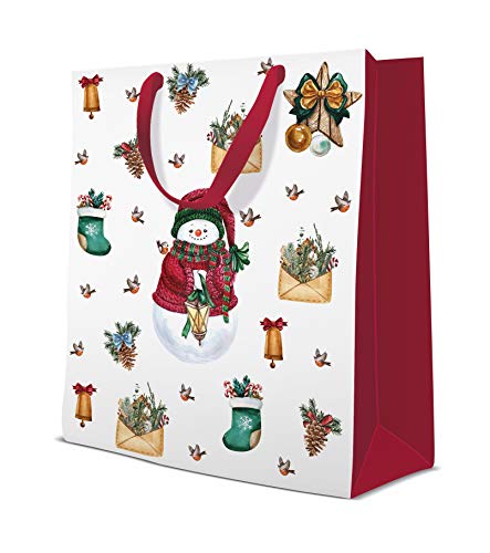 Grand sac cadeau de No&euml;l chaud fini le papier d&eacute;chir&eacute; emballage facile 33,5 cm