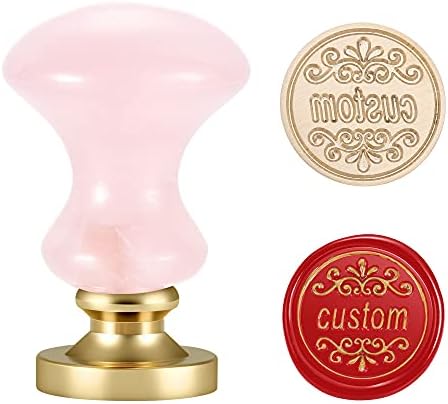 Mogokoyo Personalized Customized Wax Seal Stamp, Mushroom Shape Obsidian Handle, Custom Made Your Own Design Picture Logo Personalized Wedding Invitation Sealing Stamp (Obsidian Handle)