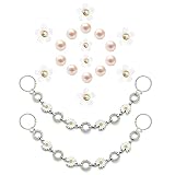Bellaqueo Bling Daisy Shoe Chains with Cute Flower Charms, Pearl Shoe Charms, 20Pcs Shoe Charms Acce