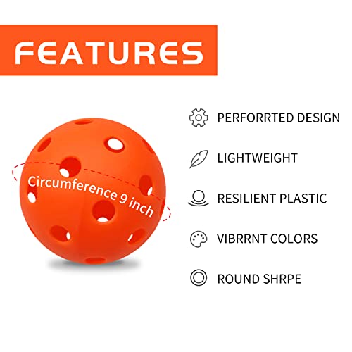 9 Pack Softball Practice Balls, 11 Inch Plastic Softballs For Hitting & Batting, Limited Flight Hollow Airflow Training Baseball, Lightweight Mini Ball For Sport, Indoor Outdoor, 3.5 Inches Diameter #TOP1