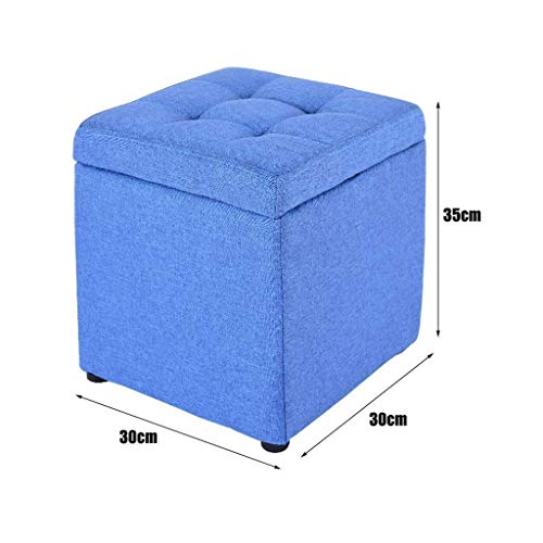 Tabouret de rangement gris foncé coffre repose-pieds cube