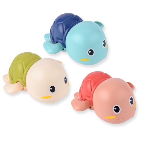 Bath Toys 3 Pack, Cute Swimming Turtles Wind Up Toys, Floating Baby Bathtub for Baby Toddlers, Floating Bath & Pool Toys for Kids, Infants and Newborns, Shower Funny Gift