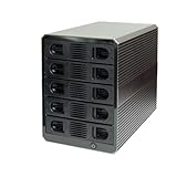 5 Bay USB 3.2 Type-C 10Gbps Daisy-Chain Hard Drive Enclosure DAS, Support 120TB (5X 24TB) 2.5' & 3.5' SATA HDD/SSD