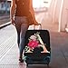 Wansin Floral Letter A Travel Luggage Cover Spandex Suitcase Protector Elastic Washable Stretch Suitcase Cover,Size S(Fit 18-21inch Suitcase)