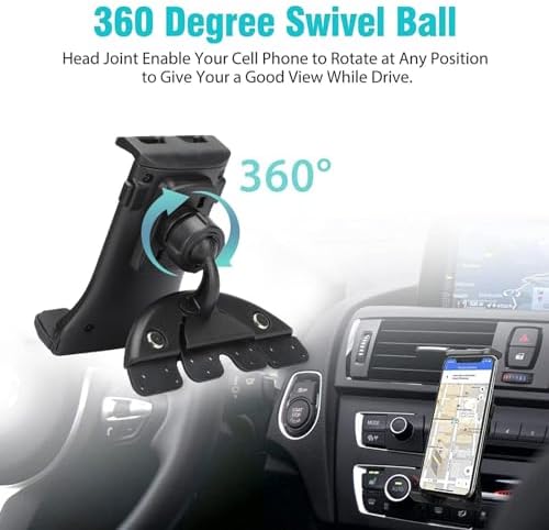 Samochodowy uchwyt na telefon do gniazda CD 1011 cali, uniwersalny obracany o 360° gniazdo CD tablet stojak samochodowy kompatybilny z Galaxy Tab S9 10 20 Series Pro, iPhone 12 12 mini 12 Pro Max 11