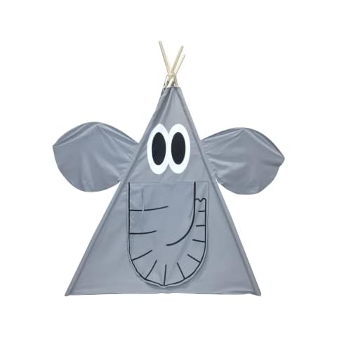 Elephant Teepee Tent for Kids with Carrying Case, Jungle Animal Children's Tent for Boys & Girls, Large Enough Tents for Toddler, Baby Boy, Children, Child's Indoor Reading Nook Cover