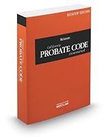 McGovern California Probate Code Annotated, 2012 ed. (California Desktop Codes) 0314662138 Book Cover