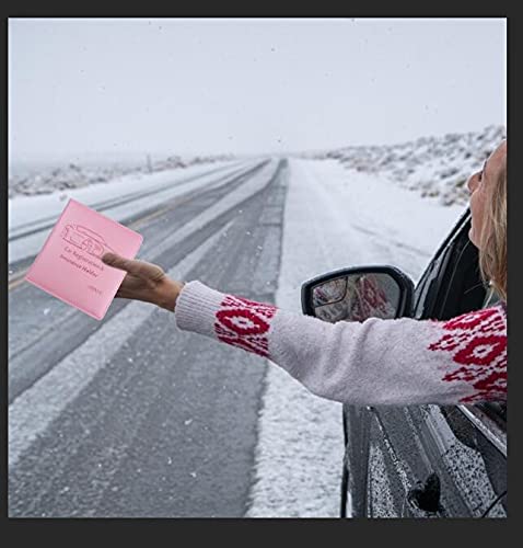 Car Registration And Insurance Holder, 5.5 X 5 Inch Pu Leather Vehicle Glove Box Organizer Wallet Case Organizer For Insurance Card, Driver License, Essential Document, Paperwork #TOP4