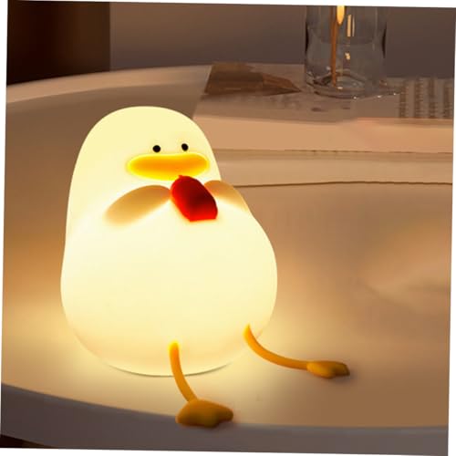 Lámpara de noche de silicona con forma de pato LED para dormitorio miniatura 7
