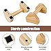 Wooden Push-up Bars, 1 Pair Non-slip Base Pushup Handles Stand, Home Workout Calisthenics Equipment, Push up Bracket Board with Ergonomical Handle, Wooden Parallettes Bars for Fitness Training