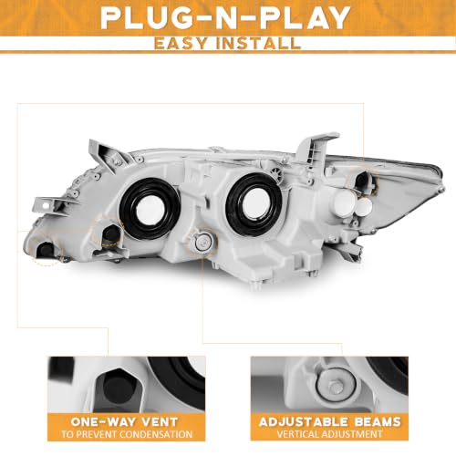 Image of WEELMOTO Anti-Fogging Headlights for 2007-2009 Toyota Camry US Version