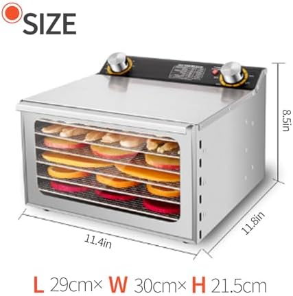 Commercial Food Dehydrator Machine, 6-Layer Fruit & Meat Dryer, 400W for Jerky, Mushrooms, Beef, Herbs, Yogurt – Ideal for Home & Professional Use