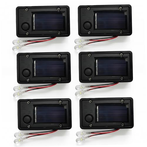 Panneaux solaires de remplacement étanches avec LED blanc chaud pour lampes extérieures 6pcs