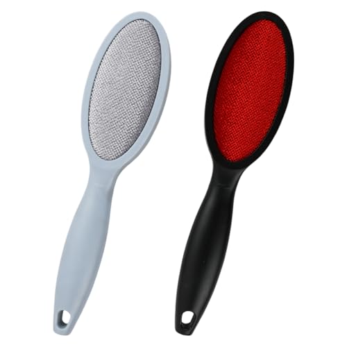 2 Pack Lint Brush for Clothes Double Sided Pet Hair Remover for Furniture & Carpet Reusable Clothes Brush Fluff Remover Portable Oval Fabric for Cat Dog Fur Car Seats
