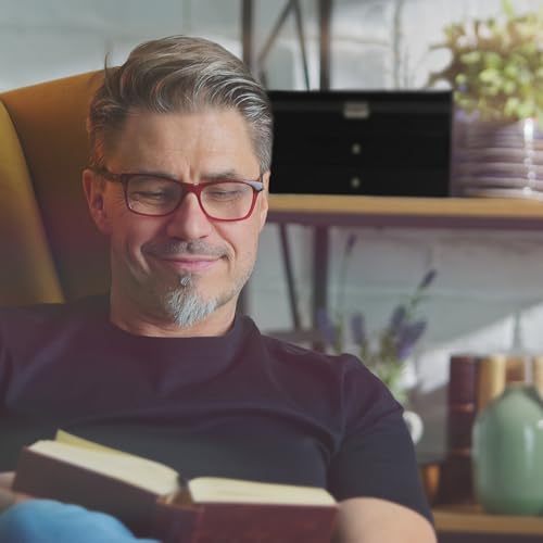 Relaxdays Organizador 18 Gafas de Sol, Ventana Cristal, Estuche Efecto Piel, Funda Terciopelo, 22,5x33,5x19 cm, Blanco - imagen 3