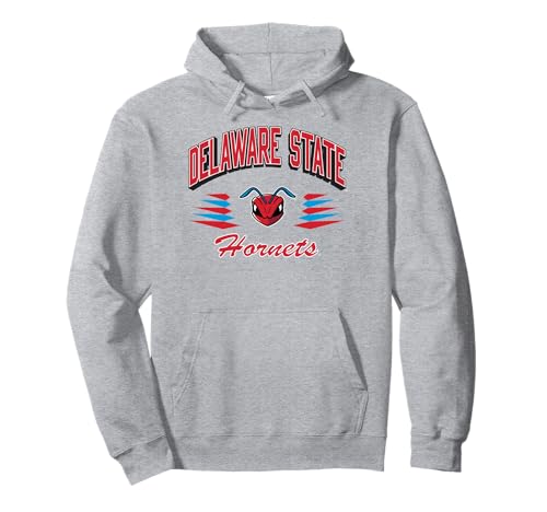 Delaware State Hornets Retro Diamond Gray Pullover Hoodie