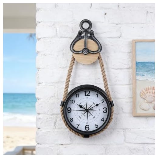 Retro Rust Wall Clock Non Ticking Large Iron Antique Hanging Clocks Vintage Innovative Classic, Silent Quartz Round Clock for Office Bedroom Living Room Decor