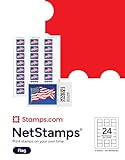 Flag NetStamps 120-Pack (5 Sheets) Printable Postage Labels (Stamps.com Subscription Required) - Print Approved Postage - Inkjet & Laser Printers - Business, Personal, Home