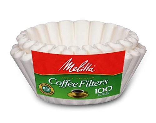 Melitta Basket Coffee Filters, White Paper, 100 Count