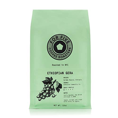 For Five Coffee Roasters - Roasted In NYC - Ethiopian Gera Light Roast (Origin: Djimma Region, Ethiopa), Ground 12 oz