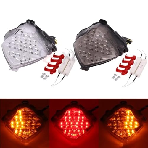 Feu arrière de moto à LED intégré YZFR1 2004 2005 2006 transparent - 3