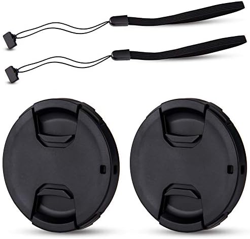 2 Pack JJC 58mm Front Lens Cap Cover for Canon EOS Rebel T7 T6 T5 T100 4000D T8i T7i T6s T6i T5i T4i T3i T2i T1i SL3 SL2 SL1 XSi XTi with EF-S 18-55mm Kit Lens and other Lenses with 58mm Filter Thread
