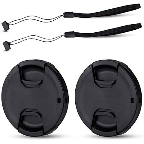 2 Pack JJC 58mm Lens Cap Cover for Canon EOS Rebel T7 T6 T5 T100 Cover