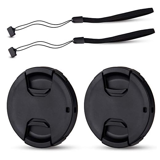 JJC 2-Pack 58mm Front Lens Cap Cover for Canon Rebel T7 T6 T5+18-55mm Lens